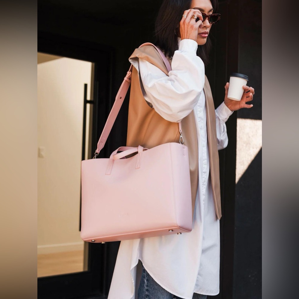 Calpak Haven Work Tote in Petal Pink